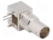 Connector: BNC; socket; female; angled 90°; 75Ω; THT; polypropylene AMPHENOL RF