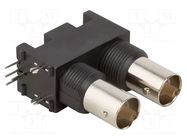 Connector: BNC; socket; female; angled 90°; 75Ω; THT; polypropylene AMPHENOL RF