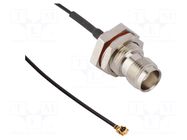Cable; AMC female,TNC female; angled,straight; 0.15m AMPHENOL RF
