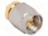Plug; SMA; male; straight; 50Ω; soldering; for cable; TPX; Mat: brass AMPHENOL RF