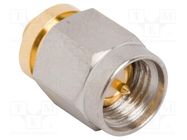 Connector: SMA; plug; male; straight; 50Ω; soldering; for cable; TPX AMPHENOL RF