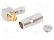 Connector: MCX; plug; male; angled 90°; 75Ω; soldering,crimped AMPHENOL RF