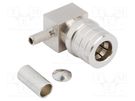 Plug; coaxial; male; angled 90°; 50Ω; soldering,crimped; for cable AMPHENOL RF