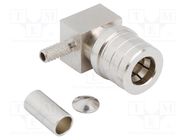 Connector: coaxial; plug; male; angled 90°; 50Ω; soldering,crimped AMPHENOL RF