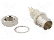 Connector: BNC; socket; female; straight; 75Ω; soldering; polyamide AMPHENOL RF