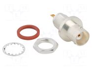 Connector: BNC; socket; female; straight; 50Ω; soldering; PTFE AMPHENOL RF