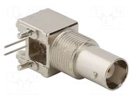 Connector: BNC; socket; female; angled 90°; 50Ω; THT; polypropylene AMPHENOL RF