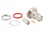 Connector: RP-TNC; socket; male,reverse; straight; 50Ω; crimped AMPHENOL RF