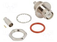 Connector: RP-TNC; socket; male,reverse; straight; 50Ω; IP67; PTFE AMPHENOL RF