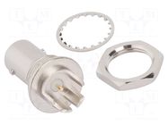 Connector: BNC; socket; female; straight; 50Ω; SMT; PTFE; zinc alloy AMPHENOL RF