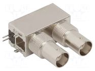 Connector: BNC; socket; female; angled 90°; 50Ω; THT; polypropylene AMPHENOL RF