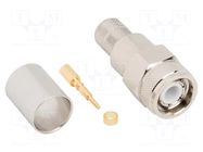 Connector: TNC; plug; male; straight; 50Ω; crimped; for cable; PTFE AMPHENOL RF