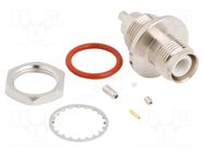 Connector: RP-TNC; socket; male,reverse; straight; 50Ω; IP67; PTFE AMPHENOL RF