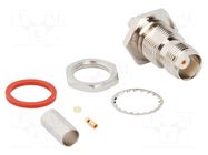 Connector: TNC; socket; female; straight; 50Ω; IP67; gold-plated AMPHENOL RF