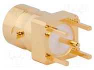 Plug; Mini BNC; female; straight; 75Ω; THT; for cable; PTFE AMPHENOL RF