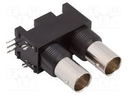 Socket; BNC; female; angled 90°; 75Ω; THT; polypropylene; -40÷85°C AMPHENOL RF