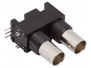 Connector: BNC; socket; female; angled 90°; 75Ω; THT; polypropylene AMPHENOL RF