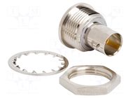 Connector: BNC; socket; female; straight; 75Ω; THT; PTFE; brass AMPHENOL RF