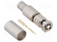 Connector: Micro BNC; plug; male; straight; 75Ω; HD-BNC; crimped AMPHENOL RF