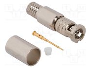 Connector: Micro BNC; plug; male; straight; 75Ω; crimped; for cable AMPHENOL RF