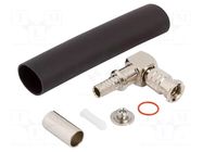 Connector: Micro BNC; plug; male; angled 90°; 75Ω; HD-BNC; crimped AMPHENOL RF
