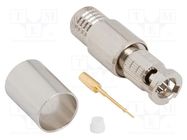 Plug; Micro BNC; male; straight; 75Ω; Canare L-5.5CUHD; crimped AMPHENOL RF