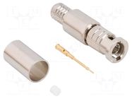 Connector: Micro BNC; plug; male; straight; 75Ω; HD-BNC; crimped AMPHENOL RF