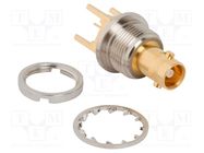 Socket; Micro BNC; female; straight; 75Ω; THT; PTFE; gold-plated AMPHENOL RF