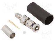 Connector: Micro BNC; plug; male; straight; 50Ω; soldering,crimped AMPHENOL RF