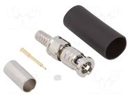 Connector: Micro BNC; plug; male; straight; 50Ω; HD-BNC; for cable AMPHENOL RF