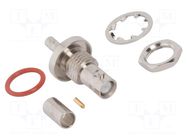 Connector: Micro BNC; socket; female; straight; 50Ω; HD-BNC; PTFE AMPHENOL RF