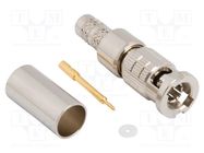 Connector: Micro BNC; plug; male; straight; 50Ω; crimped; for cable AMPHENOL RF