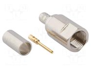 Connector: FME; plug; male; straight; crimped; for cable; 50Ω AMPHENOL RF