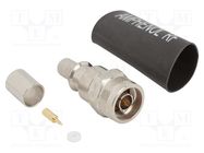 Connector: N; plug; male; straight; 50Ω; soldering,crimped; PTFE AMPHENOL RF