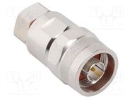 Plug; N; male; straight; 50Ω; for cable; PTFE; gold-plated; IP67 AMPHENOL RF