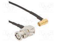 Cable; 50Ω; BNC male,SMB female; angled; 1m AMPHENOL RF