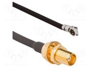 Cable; AMC4 female,MMCX female; angled,straight; 0.1m AMPHENOL RF
