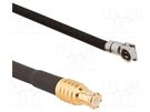 Cable; AMC4 female,MCX,MMCX male; angled,straight; 0.1m AMPHENOL RF