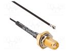 Cable; AMC4,SMA; 0.05m; female; female; angled 90°; straight AMPHENOL RF