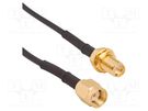 SMA RP,both sides; RG174; Cable: coaxial; 0.153m; female; male AMPHENOL RF