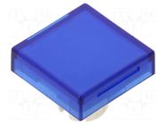 Actuator lens; 22mm; 61; blue,transparent; plastic; Dim: 18x18mm EAO