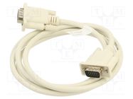 Cable; D-Sub 15pin HD plug,both sides; grey; 1.8m DIGITUS