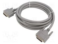 Cable; D-Sub 26pin plug,both sides; 3m; grey; connection 1: 1 AMPHENOL