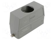 Enclosure for connectors: HDC; Type: high; Gland: M40 HARTING