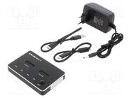 Device: docking station; PnP; USB 3.1; black QOLTEC