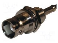 Connector: BNC; socket; female; straight; 50Ω; crimped; PTFE; brass AMPHENOL RF