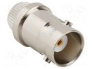 Socket; BNC; female; straight; 50Ω; soldering; push-in; PTFE AMPHENOL RF