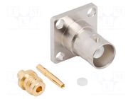Connector: BNC; socket; female; straight; 50Ω; soldering; PTFE AMPHENOL RF