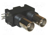 Connector: BNC; socket; female; angled 90°; 50Ω; THT; polypropylene AMPHENOL RF
