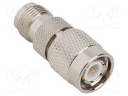 Adapter; RP-TNC female,TNC male; Insulation: PTFE; 50Ω; Mat: brass AMPHENOL RF